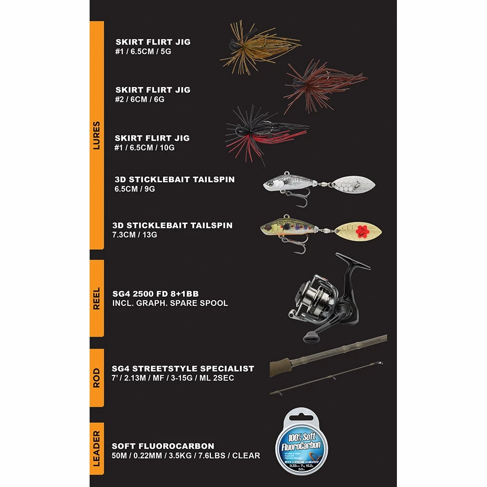 Ensemble Spinning Savage Gear The Night Prowler Kit 2.13m (3-15g) 14 Ensemble Spinning Savage Gear The Night Prowler Kit 2.13m (3-15g) – Image 12